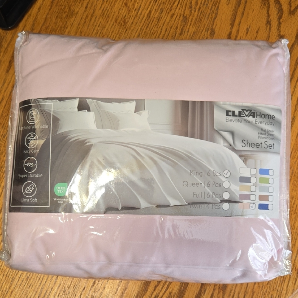 Pale Pink Sheet Set - Soft Everyday Bedding